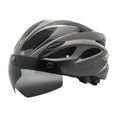 thumbnail image 1 of Casco de bicicleta, casco de bicicleta, gafas extraíbles transpirables ajustables para adultos casco de bicicleta de montaña al aire libre, casco de Titanio, 1 of 8