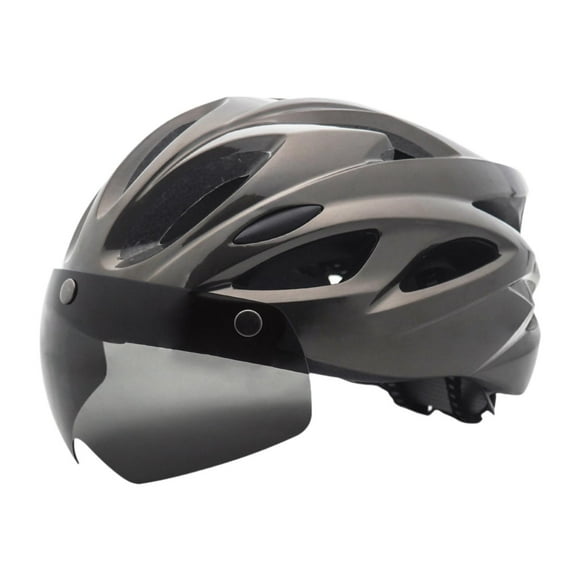 Casco de bicicleta, casco de bicicleta, gafas extraíbles transpirables ajustables para adultos casco de bicicleta de montaña al aire libre, casco de Titanio