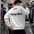 thumbnail image 5 of Suéter de cuello redondo de moda Harajuku para hombre, sudadera de otoño con cuello redondo para hombre, tops de color pastel, ropa barata Y2k, diseñador cálido Emo, 5 of 5