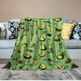thumbnail image 2 of ARISTURING  Cute Avocados Throw Blanket 50x40 inch, Cartoon Green Avocado Cozy Plush Warm Lightweight Travel Blankets for Bedroom Living Rooms Sofa Beds Office, 2 of 6