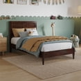 thumbnail image 1 of Berkshire Twin Wood Low Profile Platform Bed in Walnut, 1 of 13