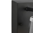 thumbnail image 5 of Vertex Collection One-Light Matte Black Clear Glass Contemporary Bath Light, 5 of 13