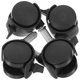 thumbnail image 4 of Ruedas giratorias de Pu con frenos de bloqueo, ruedas de repuesto para muebles y carros pequeños, resistentes y silenciosas, 4 Uds., 4 of 7