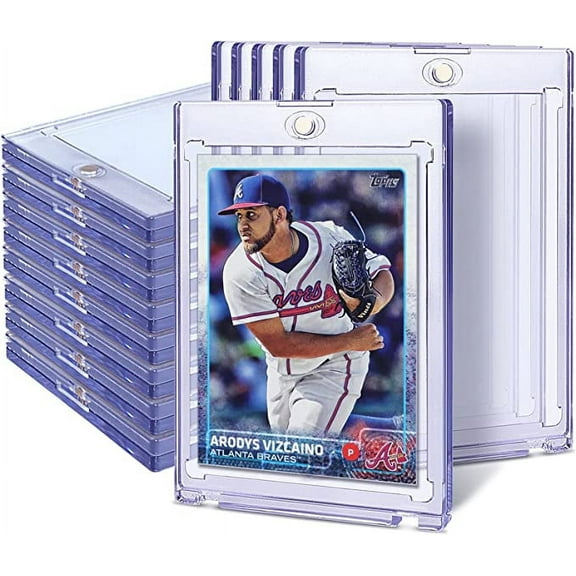 25 ct Magnetic Card Holder for Trading Cards, 35PT Baseball Card Case Magnet Toploaders Sports Card Protectors with UV Protection Fit for TCG, MTG, Football Cards