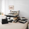 thumbnail image 6 of Catabedysis Cute Loves Pattern 7-Piece Twin Bedding For Boys,Happy Camping Camper Print Bedding Comforter Set For Boys,Multicolor,Black Reversible, 6 of 7