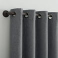 thumbnail image 3 of Sun Zero Tyrell Tonal Texture Draft Shield Fleece Insulated 100% Blackout Grommet Curtain Panel In Sterling Gray, 50"X63", Sterling Gray, 3 of 10