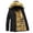 Black, variant on Fgnfyis Mens Winter Coats Large Size Padded Jacket with Removable Collar for Middle and Elderly Man Mens Jackets Black XL