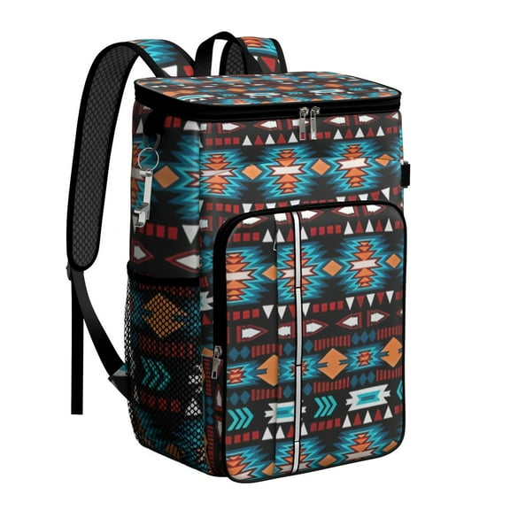 Rustic Style Cooler Backpack - 20L Insulated Soft Cooler Bag, Vintage Design for Picnic & Beach