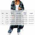 thumbnail image 3 of Enjoytime Plaid Long Coat Women Drawstring Hem Hooded Zip Up Jacket Long Sleeve Loose Trendy Fall Winter Jackets, 3 of 7