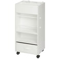 thumbnail image 2 of Honey Can Do Rolling Storage Cart with Fabric Drawer, White, 2 of 8