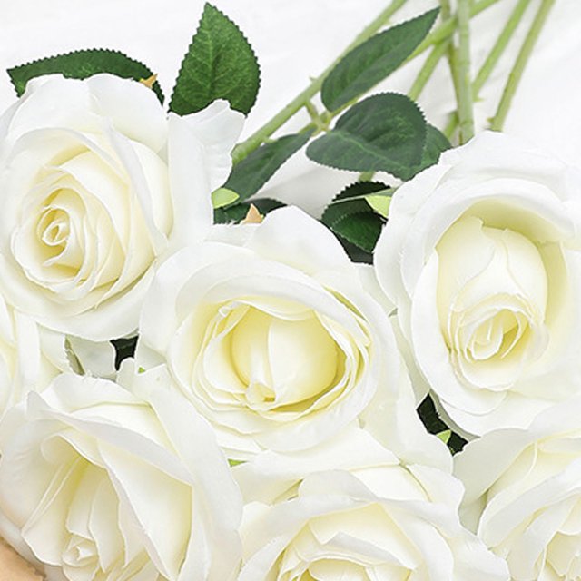 Flores Artificiales BuyWeek 5 Piezas de Seda Rosas