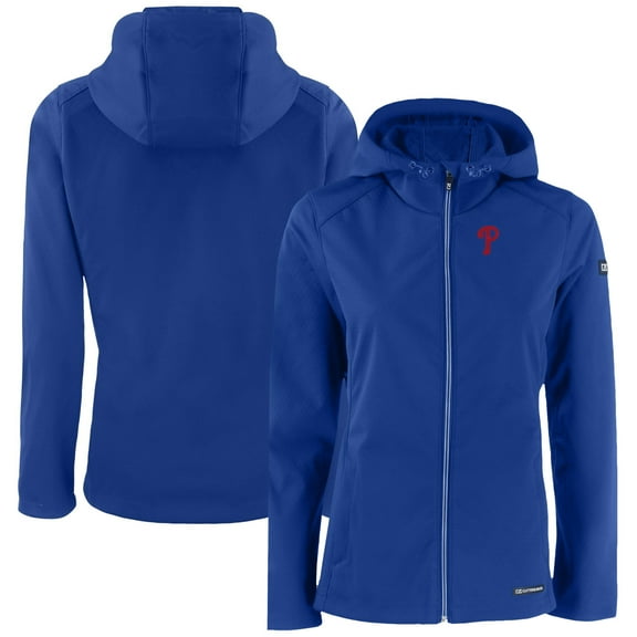 Women's Cutter & Buck Royal Philadelphia Phillies Evoke Eco Softshell Recycled Full-Zip Jacket