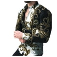 thumbnail image 1 of PENGXIANG Chemise Décontractée d'Été pour Hommes Imprimée à Col Boutonné Cardigan Chemises, 1 of 6