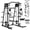 Black, variant on Smith Machine Home Gym - 2200 LBS Power Cage Squat Rack with Smith Bar, Cable Crossover, LAT Pull-Down & Leg Hold-Down - Multi-Functional Strength Training Equipment for Home