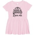 thumbnail image 3 of Inktastic Nana and Grandpa Love Me Girls Baby Dress, 3 of 5