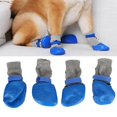 thumbnail image 1 of 4Pcs Chaussures de Chien de Compagnie, Bottes de Chien Intérieur Anti-Saleté Chaussures Confortables Mignonnes avec Crochet Chaussures de Chien Bleu pour Chats Chiot Chaton, 1 of 8