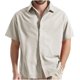 thumbnail image 1 of Playera Elvqul para Hombre Manga Corta Blanco sin Estampado Casuales Solapa Botones, 1 of 5