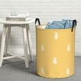 thumbnail image 1 of YFYANG Waterproof Laundry Hamper, Yellow Pineapple Pattern Laundry Basket Oxford Fabric with Handle Foldable, S, 1 of 8
