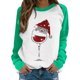thumbnail image 2 of Puntoco Mujer Navidad Invierno Manga Larga Cuello Redondo Impresión De Letras Top Blusa Sudadera Puntoco Puntoco-9174, 2 of 4