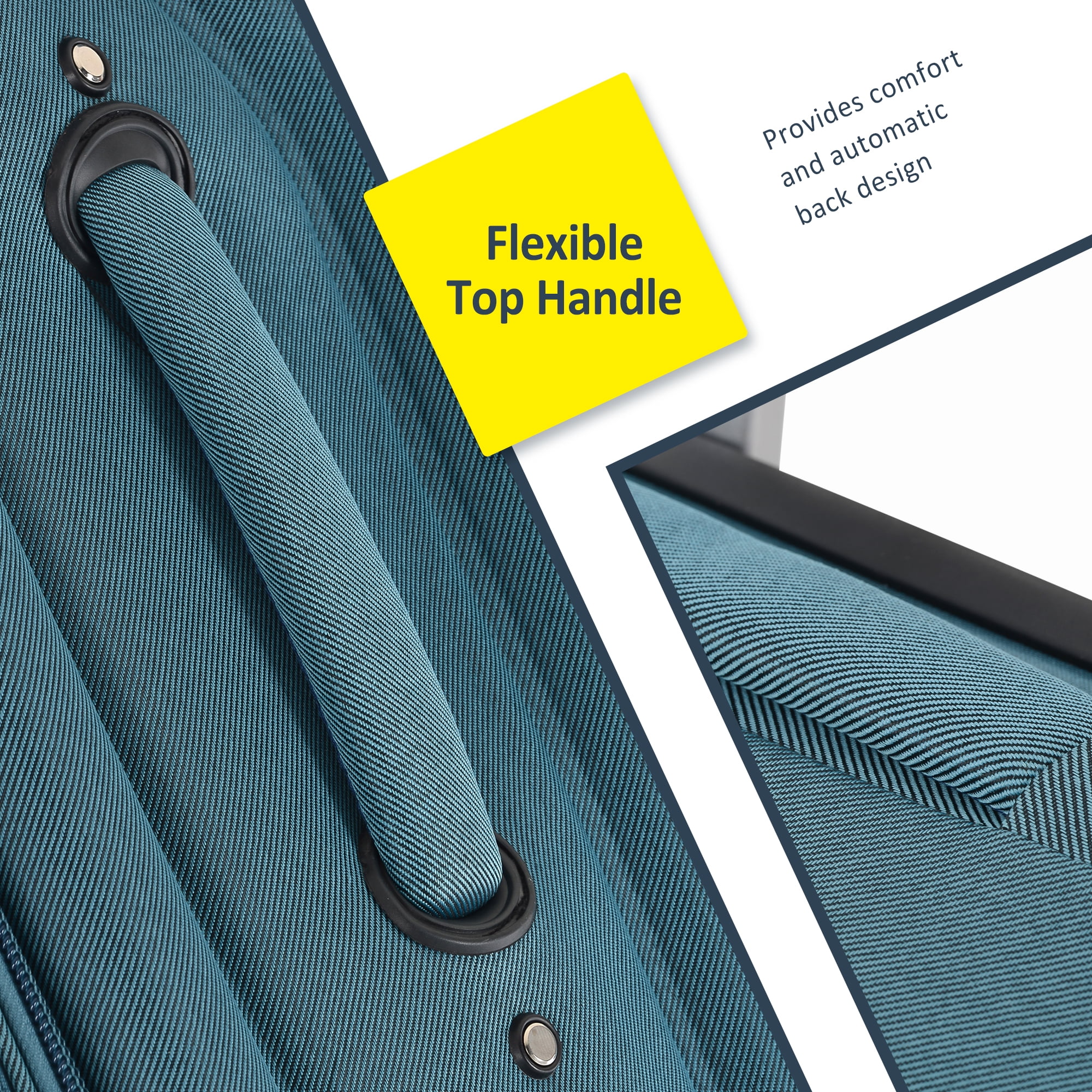 Softside Suitcase, Softside Luggage Expandable 3 Piece Set Suitcase Upright Spinner Softshell Lightweight Luggage Travel Set-22/26/30 inches, Green Softside Luggage,Softside Checked Luggage