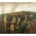 thumbnail image 3 of Fritz Boehle 14x12 Black Modern Framed Museum Art Print Titled - The Potato Harvest (1899), 3 of 5