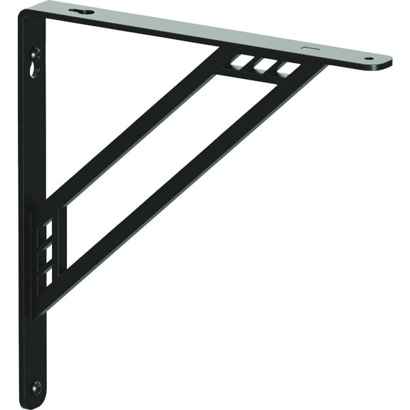 Knape & Vogt Shelf-Made Richland Steel D x 1" W x 10" H, 500 lbs, Decorative Shelf Bracket — Home & Garage Storage, Stackable Design