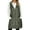 Army Green, variant on Winter Down Vest Warm Quilted Sleeveless Hooded Coat With Buttons And Zipper For Cold Weather Outdoor Activities