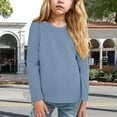 thumbnail image 2 of PEASKJP Boys Shirts Boys' Long Sleeve Soft Basic T-Shirt,Light Blue 5-6 Years, 2 of 7