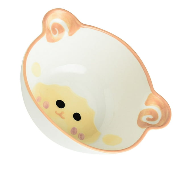 Bol d'Alimentation, Bol en Céramique Mignon en Forme d'Animal de Dessin Animé Bols à Riz Réutilisables Vaisselle de Table Bol d'Alimentation pour Servir Soupe Céréales Pâtes Crème Glacée