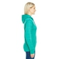 thumbnail image 3 of Ladies' Odyssey Striped Poly Fleece Lapover Hood - DYNASTY GRN STRP - S, 3 of 3