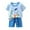 Light Blue, variant on Hpapadks Baby Boy Outfit Boys Girls Summer Cartoon Printed Short Sleeved Tees Tops and Shorts Suit Toddler Boy Clothes Beige 18-24 Months