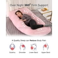 thumbnail image 2 of Almohada de maternidad ALLOPERA de 145 cm, cuerpo completo, funda de jersey rosa, 2 of 8