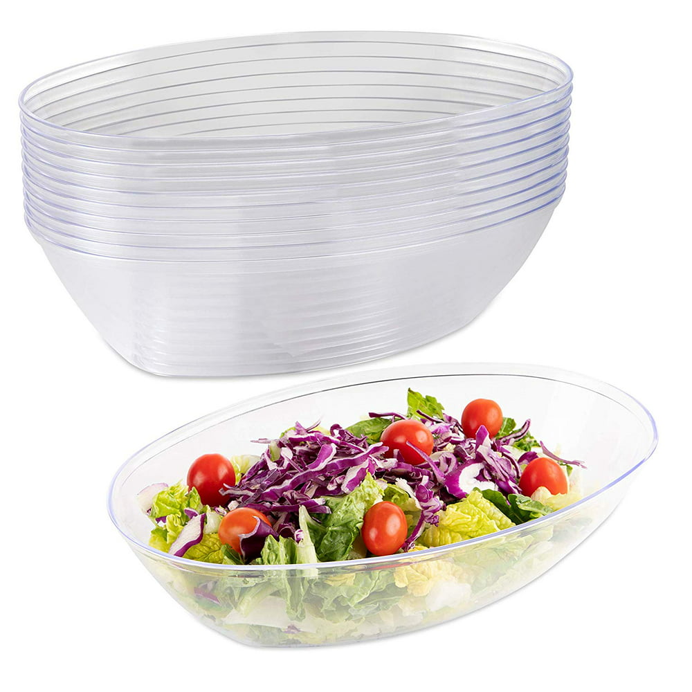 Impressive Creations Plastic Salad Bowl 80 Oz. (Pack of