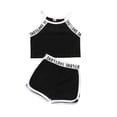 thumbnail image 3 of FYDUU Toddler Girl Summer Clothes Sleeveless Athletic Tank Tops And Shorts Set Casual Playwear Two Piece Outfit Comfy Sports Suit 2-3 Years, 3 of 7