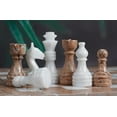 thumbnail image 5 of Radicaln Marble Chess Pieces White & Marinara 3.5 Inch King Figures Handmade Chess Figures - 32 Chess Pieces Set Game - 2 Player Games, 5 of 8