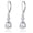 Clear White, variant on Teardrop Leverback Earrings 925 Sterling Silver Rainbow CZ Crystal Dangle Earingings Drop for Women Teens Valentines Day Vintage Jewelry Gifts
