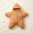 thumbnail image 5 of Baby Starfish Onesie, Thick Imitation Fleece Starfish Newborn Romper, Infant Footie Jumpsuit Winter Warm Outfits, 5 of 9