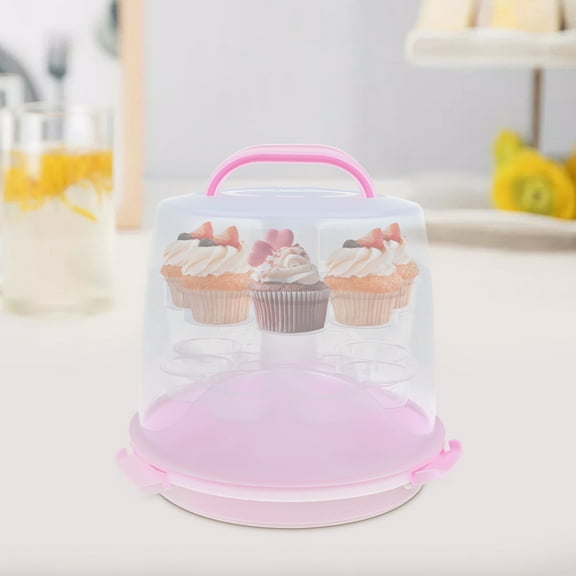 Portable 3-Tier Cupcake Transporter Box 24 Cupcake Carrier Cake Carrier Holder