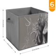 thumbnail image 6 of Collapsible Oxford Fabric Storage Cubes with Handles, Large Mid Foldable Oxford Cloth Bins Set of 2/6, Closet Organizers for Shelves Clothes Home Kitchen Toy - Black Skull-2, 6 of 7