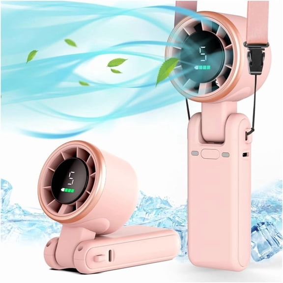 Portable Handheld Turbo Fan, 5 Gear Wind, Battery Operated, Up to 12 Working Hours,for Outdoor Activities, Travel,