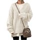 thumbnail image 1 of Suéter europeo y americano Suéter de punto con patrón de cáñamo para mujer Suéter de punto casual Suéter, 1 of 6