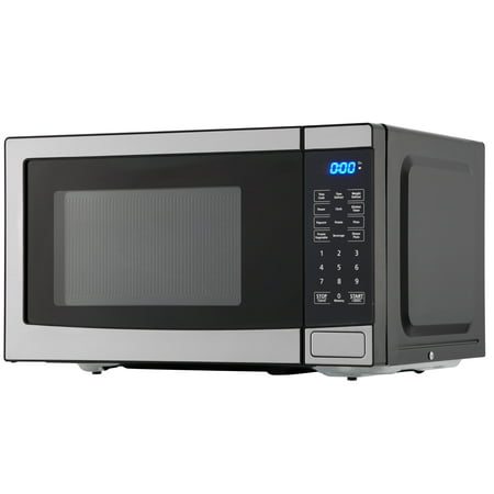Mainstays 0.7 Cu. Ft. 700W Stainless Steel Microwave with 10 Power (Best 1.0 Cu Ft Microwave)