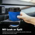 thumbnail image 5 of Disposable To Go Coffee Cups with Lids 12 oz 100 Pack, Double Wall Ripple Insulated Blue Paper Cups for Hot Beverage, Chocolate, Cocoa and coffee, 5 of 7