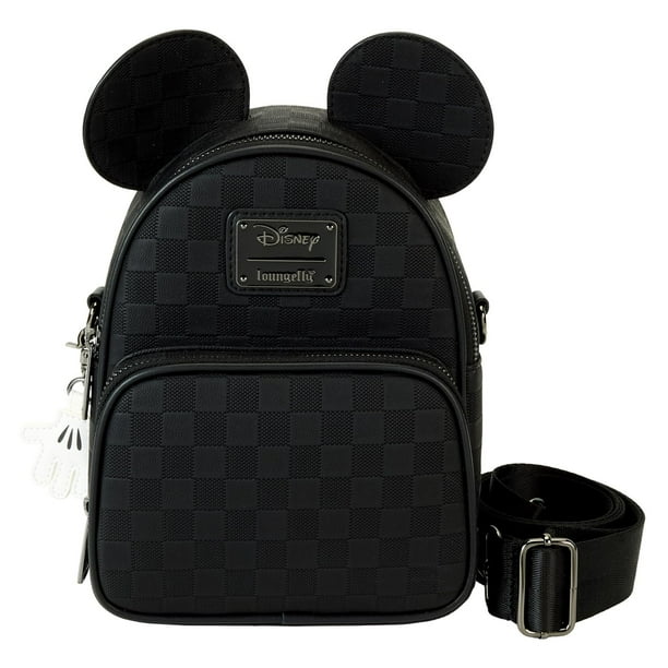 Bolso Loungefly Mickey Mouse con textura a cuadros convertible