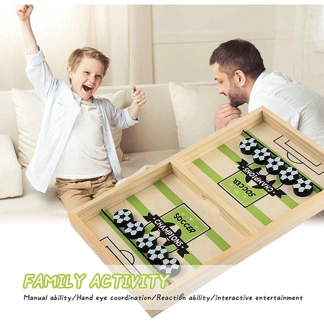 Juego de hockey de madera, juego de disco de eslinga rápida Exquisito juego de mesa de madera Juguetes de juego multifuncionales adecuados para la reunión familiar de interacción entre padres e hijos, ShuxiuWang 9024735568124