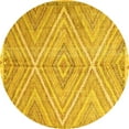 thumbnail image 1 of Ahgly Company Indoor Round Abstract Yellow Contemporary Area Rugs, 5' Round, 1 of 4