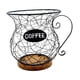 thumbnail image 3 of Cesta de almacenamiento moderna con diseño de arte en hierro para cápsulas de café Negro, 3 of 9