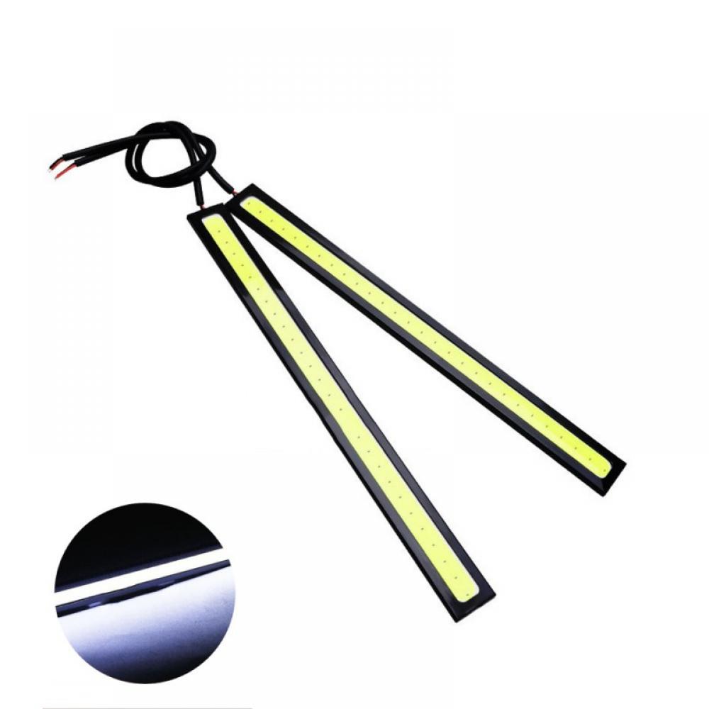 2 17cm Universal Daytime Running Lights COB DRL LED Strip Lights