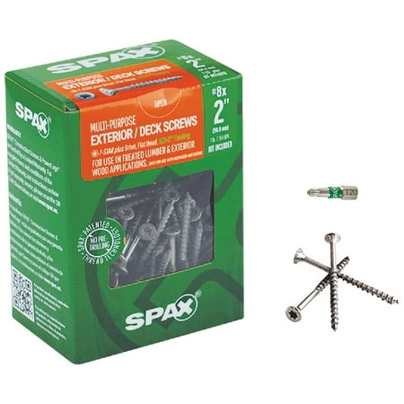 

Spax #8 x 2 In. Flat Head Exterior Multi-Material Construction Screw (1 Lb. Box)