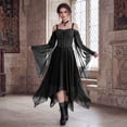 thumbnail image 7 of Witch Costume Women Halloween Costumes Gothic Dresses Renaissance Medieval Adult Vampire Dress 2026 Black M, 7 of 7